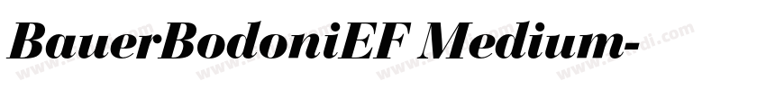 BauerBodoniEF Medium字体转换